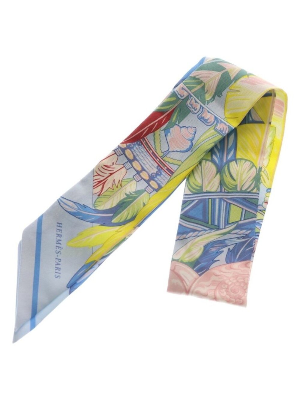 Hermes Twilly Dance Pacifique Pacific Scarf Multicolor Silk 15